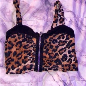 Leopard crop top